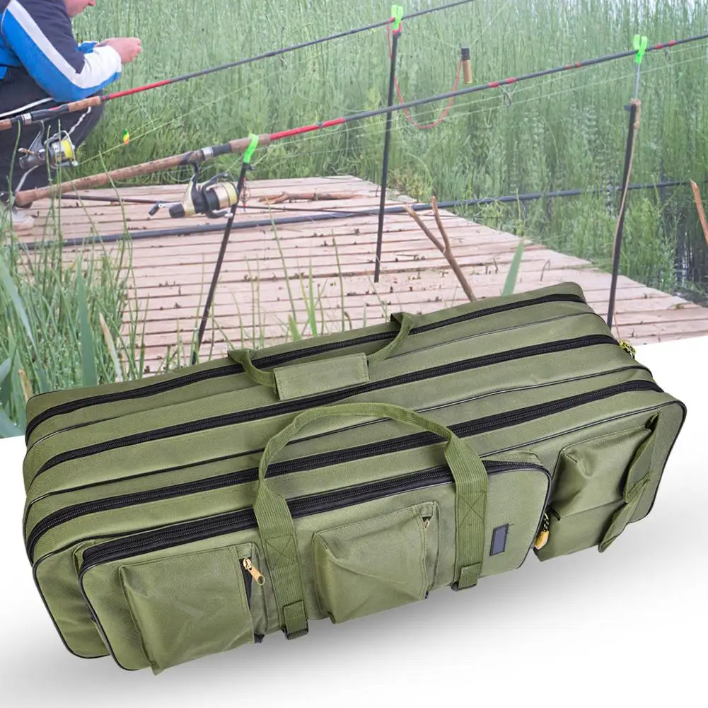 Fishing Rod Bag Waterproof Multifunctional Oxford Cloth 3Layer Army Green Folding Fishing Pole Gear Carrier Fishing Accessories
Fishing Rod Bag Waterproof Multifunctional Oxford Cloth 3Layer Army Green Folding Fishing Pole Gear Carrier Fishing Accessories
