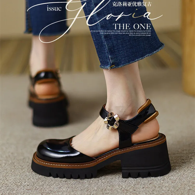 Thick Soled Baotou Sandals Women's New Retro Fashion Thick Heels Soft Leather High Heels Women's Summer
Thick Soled Baotou Sandals Women's New Retro Fashion Thick Heels Soft Leather High Heels Women's Summer