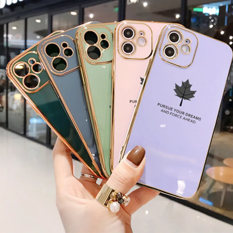 NOHON Casing For APPLE iPhone 13 12 11 Pro Max mini XS XR 8 PLUS 7 6S 6G Fashion leaf Electroplated Anti-Scratch case
NOHON Casing For APPLE iPhone 13 12 11 Pro Max mini XS XR 8 PLUS 7 6S 6G Fashion leaf Electroplated Anti-Scratch case