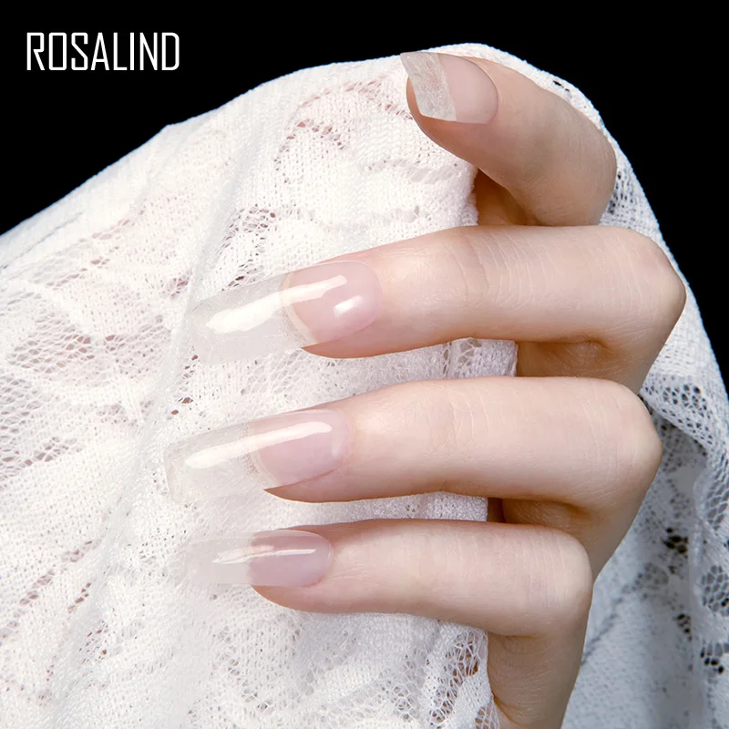 Гель для наращивания ногтей ROSALIND быстросъемный акриловый гель прозрачный