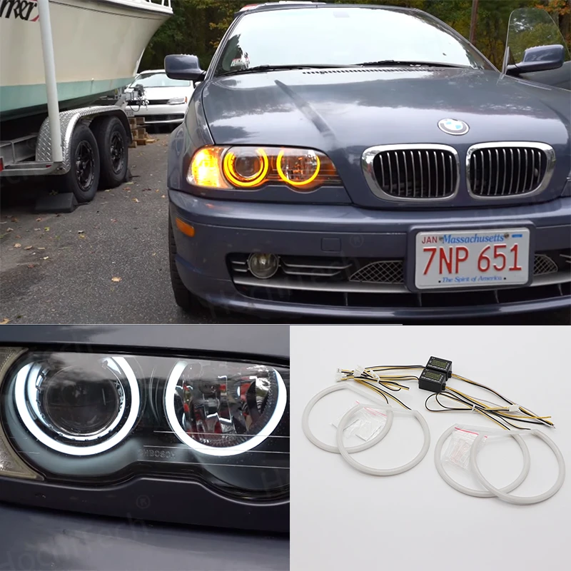 Ultra bright LED Angel Eyes Halo Ring kit Day Light for BMW 3 series E46 316i 318i 320d 323i 328i 330i 325xi 330d 330xi 1998-05
Ultra bright LED Angel Eyes Halo Ring kit Day Light for BMW 3 series E46 316i 318i 320d 323i 328i 330i 325xi 330d 330xi 1998-05