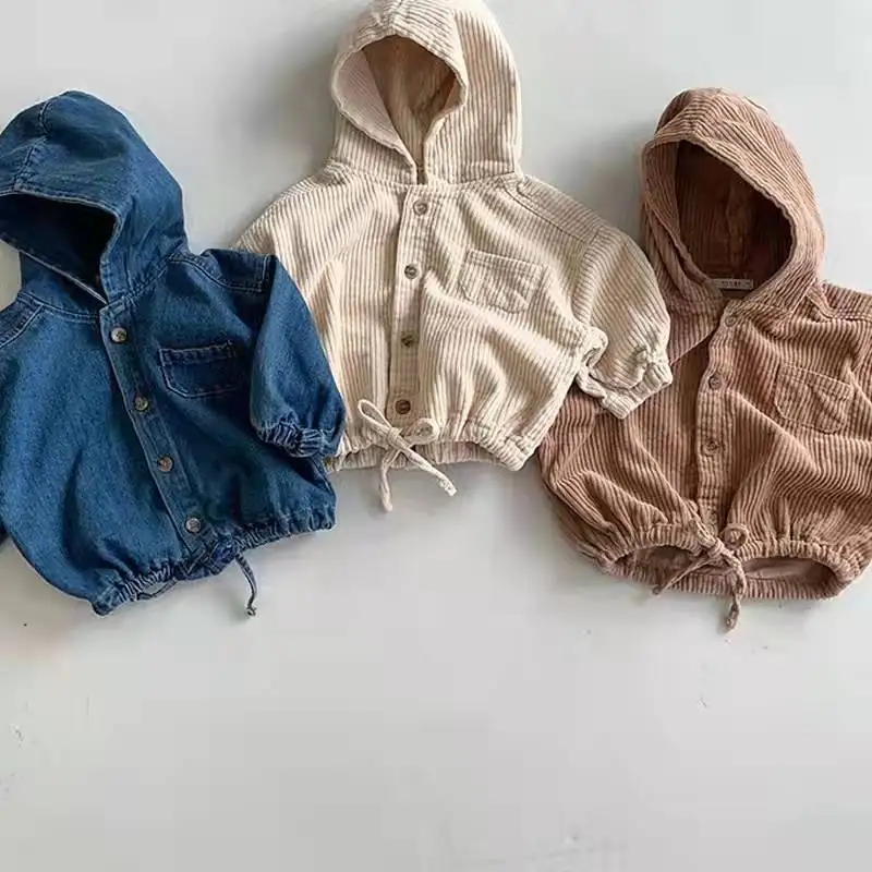 2022 Spring Infant Baby Denim Jacket Boys Girls Hooded Outerwear Style Children Corduroy Cardigan Kids Fashion Clothes
2022 Spring Infant Baby Denim Jacket Boys Girls Hooded Outerwear Style Children Corduroy Cardigan Kids Fashion Clothes