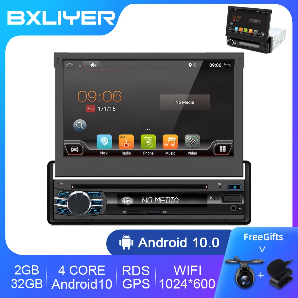 1 Din Car Radio Android 10.0 7" Retractable Screen Multimedia Video Player For Nissan Toyota Lada Kia Suzuki Car Audio with DVD
1 Din Car Radio Android 10.0 7" Retractable Screen Multimedia Video Player For Nissan Toyota Lada Kia Suzuki Car Audio with DVD