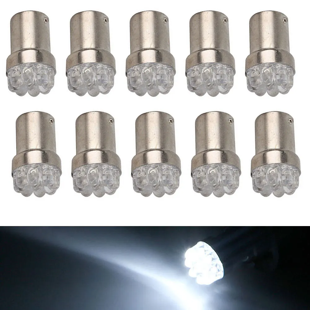 10 Pcs Led Light Bulbs 9 LEDS 1156 BA15S P21W 382 Turn Signal Backup Brake Reverse Tail Light Lamps White
10 Pcs Led Light Bulbs 9 LEDS 1156 BA15S P21W 382 Turn Signal Backup Brake Reverse Tail Light Lamps White