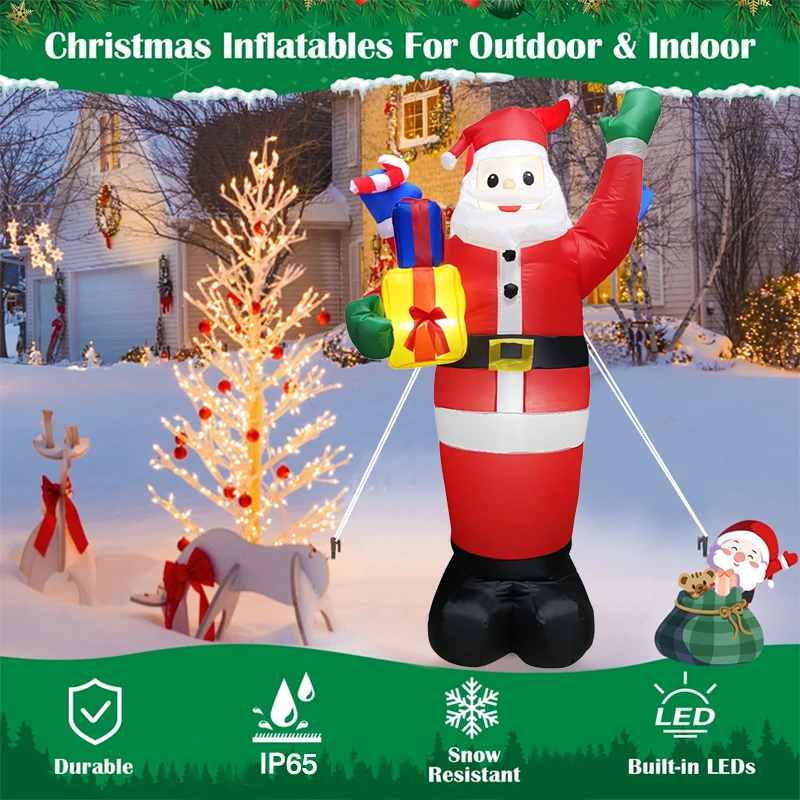 1,8 м надувная кукла Санта-Клауса, Ночной светильник, Счастливого Рождества, открытый Санта-Клаус, Рождество, Рождество, Новогоднее украшение... 
1,8 м надувная кукла Санта-Клауса, Ночной светильник, Счастливого Рождества, открытый Санта-Клаус, Рождество, Рождество, Новогоднее украшение...