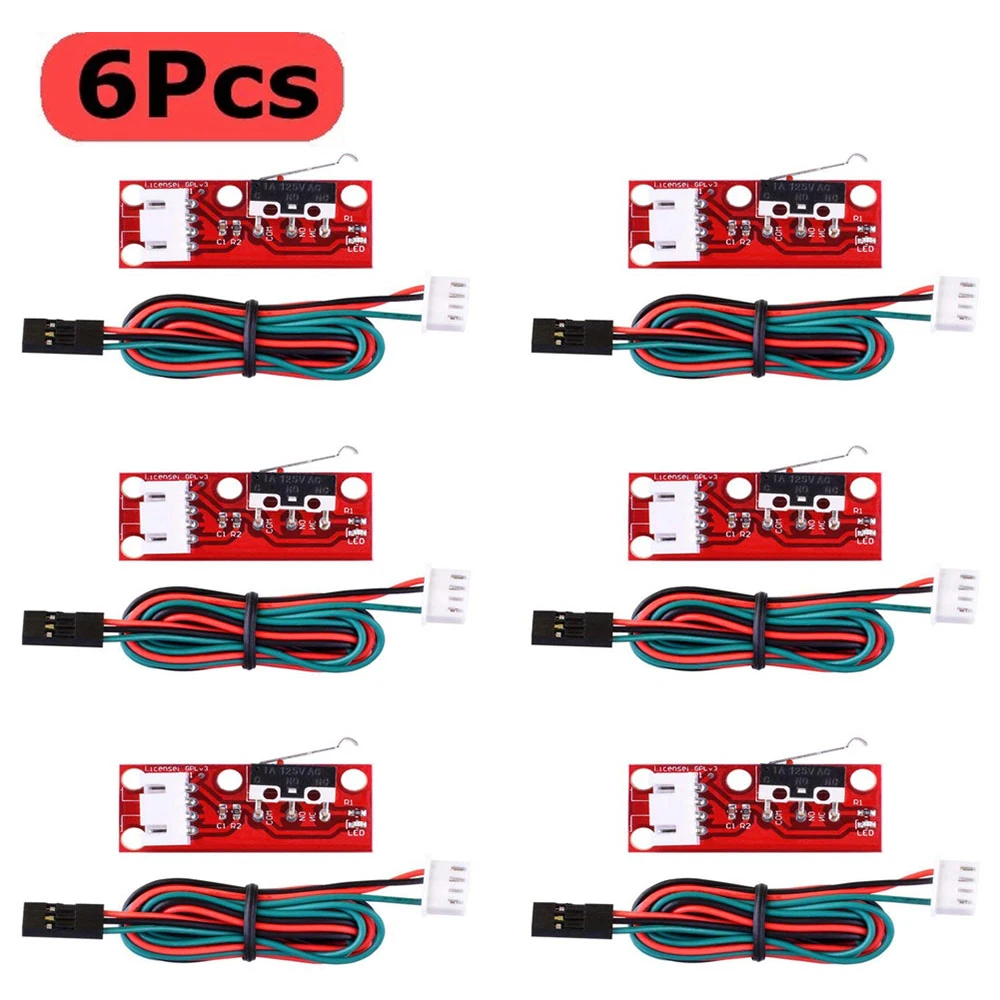 Переключатель конечной остановки для Arduino, для Arduino Uno R3 Mega, для 3D-принтера, Makerbot Prusa Mendel RepRap CNC с кабельной конечной остановкой, 6 шт. 
Переключатель конечной остановки для Arduino, для Arduino Uno R3 Mega, для 3D-принтера, Makerbot Prusa Mendel RepRap CNC с кабельной конечной остановкой, 6 шт.
