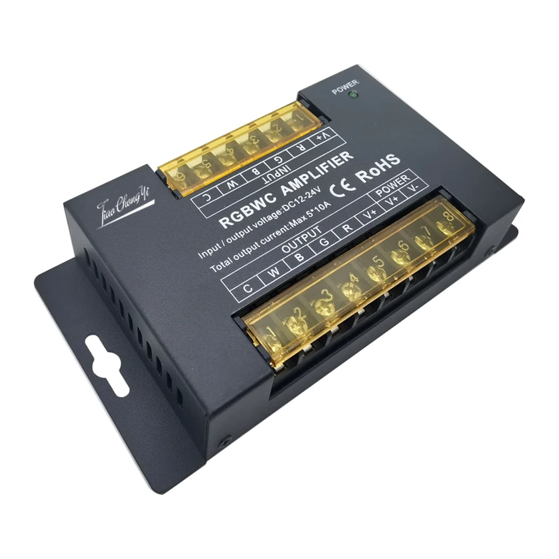 TiaoChongYi RGB Контроллер усилитель сигнала 10А 5 каналов для светодиодной ленты 5-24В
TiaoChongYi RGB Контроллер усилитель сигнала 10А 5 каналов для светодиодной ленты 5-24В
