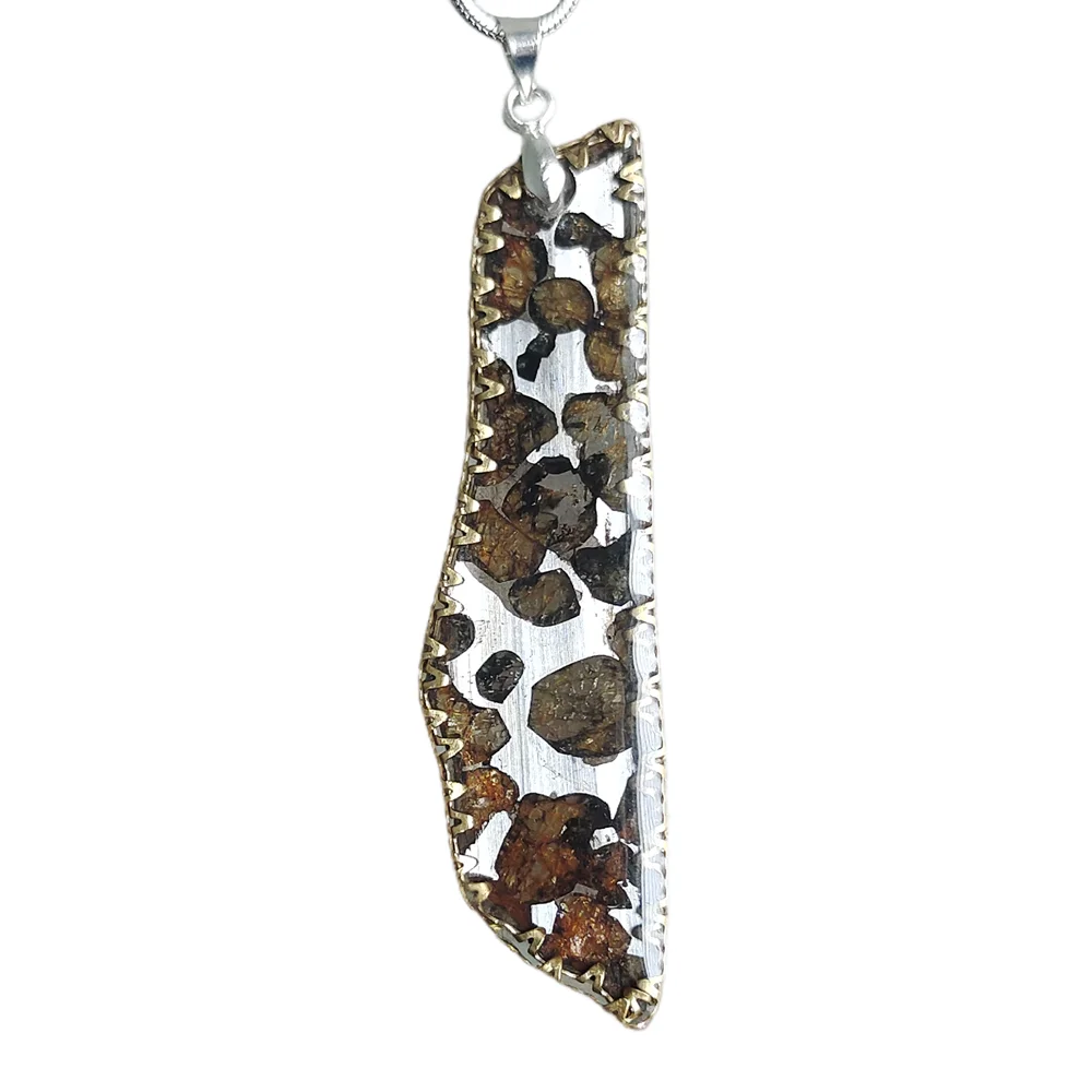 Brenham Olive Meteorite Pendant Olive Meteorite Necklace Men's And Women's Jewelry Natural Meteorite Material - TB217
Brenham Olive Meteorite Pendant Olive Meteorite Necklace Men's And Women's Jewelry Natural Meteorite Material - TB217