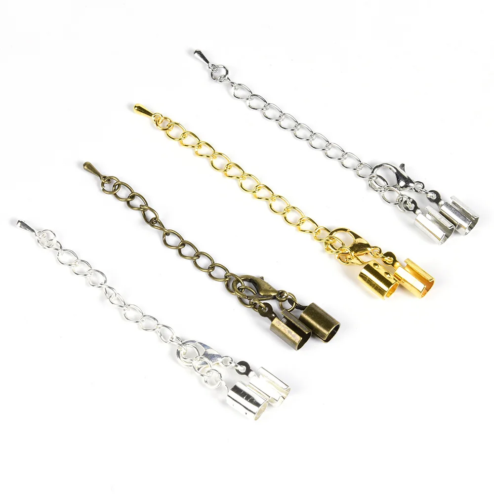 10pcs/lot Hole Size 3.5mm Round Leather Cord End Cap End clasps With Lobster Clasp Extension Tail Chain For DIY Jewelry Findings
10pcs/lot Hole Size 3.5mm Round Leather Cord End Cap End clasps With Lobster Clasp Extension Tail Chain For DIY Jewelry Findings