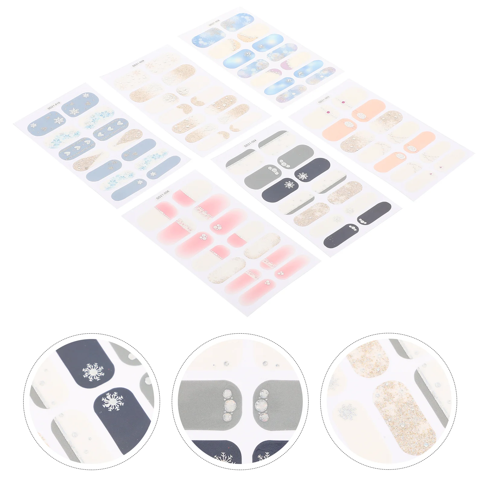6 Sheets Delicate Nail Stickers Miss Girls Embellishments Photo Paper Novel Decals Kit
6 Sheets Delicate Nail Stickers Miss Girls Embellishments Photo Paper Novel Decals Kit