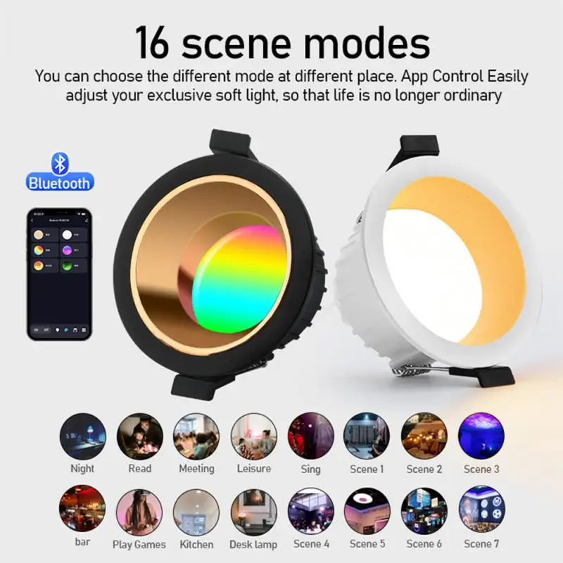 Voice Control App Control Smart Led Downlight Rgb Ww Cw 15w Bluetooth Led Downlight Smart Home 4inch 110v 220v
Voice Control App Control Smart Led Downlight Rgb Ww Cw 15w Bluetooth Led Downlight Smart Home 4inch 110v 220v