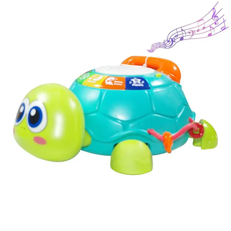 

Crawling Baby Toy Simulation Designed Baby Phone With Cartoon Piano Cute Turtle Shaped Animal Toys With Light And Music For 1-3