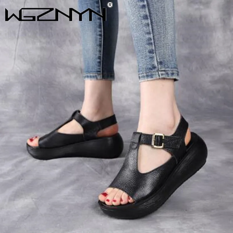 Fashion Gladiator Sandals Women Platform 2022 New Sandals Women Genuine PU Leather Natural Retro Casual Wedge Summer Footwear
Fashion Gladiator Sandals Women Platform 2022 New Sandals Women Genuine PU Leather Natural Retro Casual Wedge Summer Footwear
