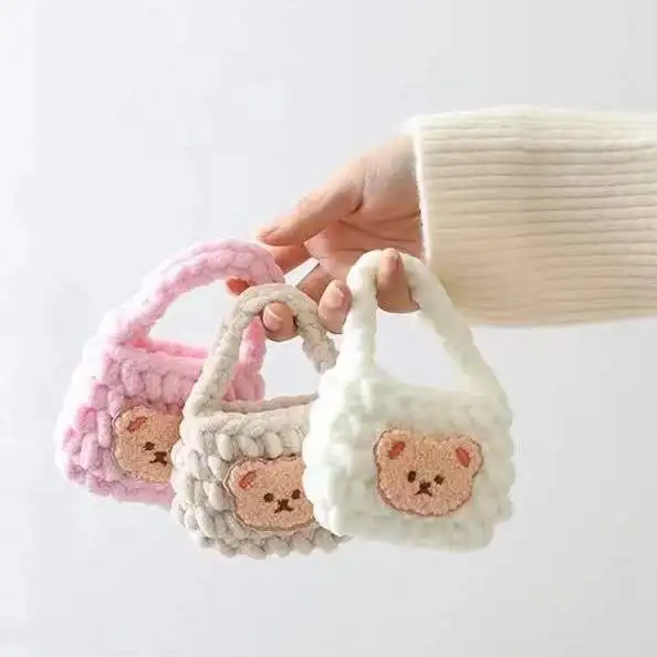 Cartoon cute Hand-knit Bear tote Bag Air pods Bluetooth Headset Case for airpods line
Cartoon cute Hand-knit Bear tote Bag Air pods Bluetooth Headset Case for airpods line