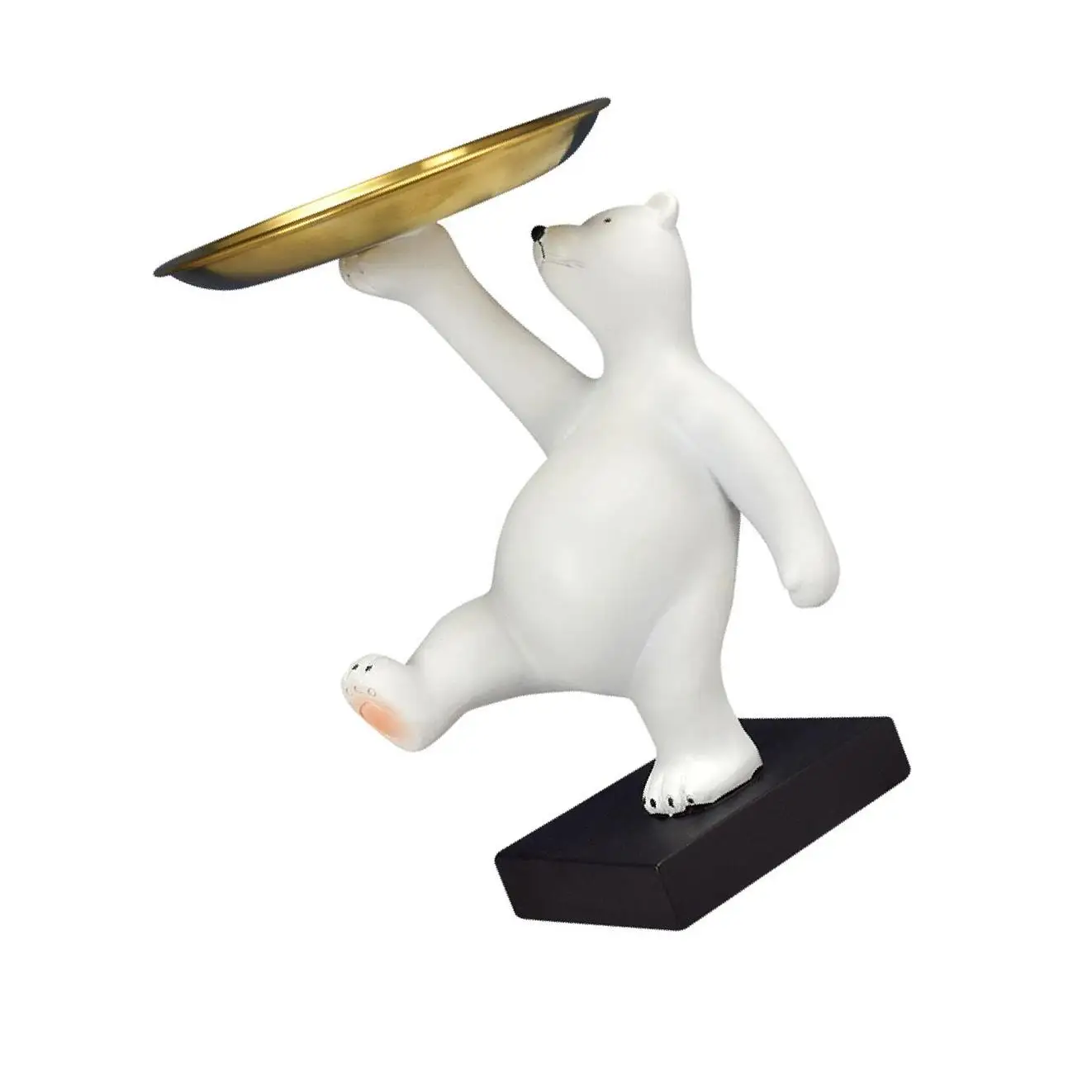 

Resin White Bear Statue Figurine Sculpture Trinkets Key Holder Cute Bear