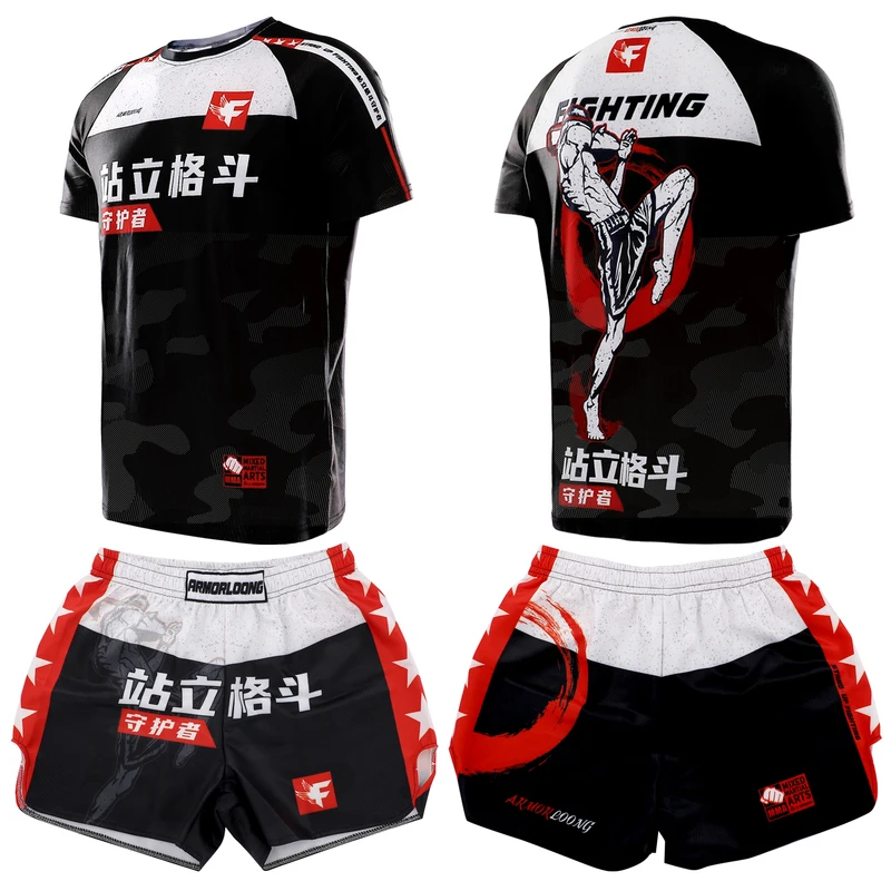 

Шорты Tiger Muay Thai Rashguard MMA, боксерские шорты, футболка для женщин и мужчин, тренировочная одежда для спортзала и боевых искусств, кикбоксинга, одежда для борьбы