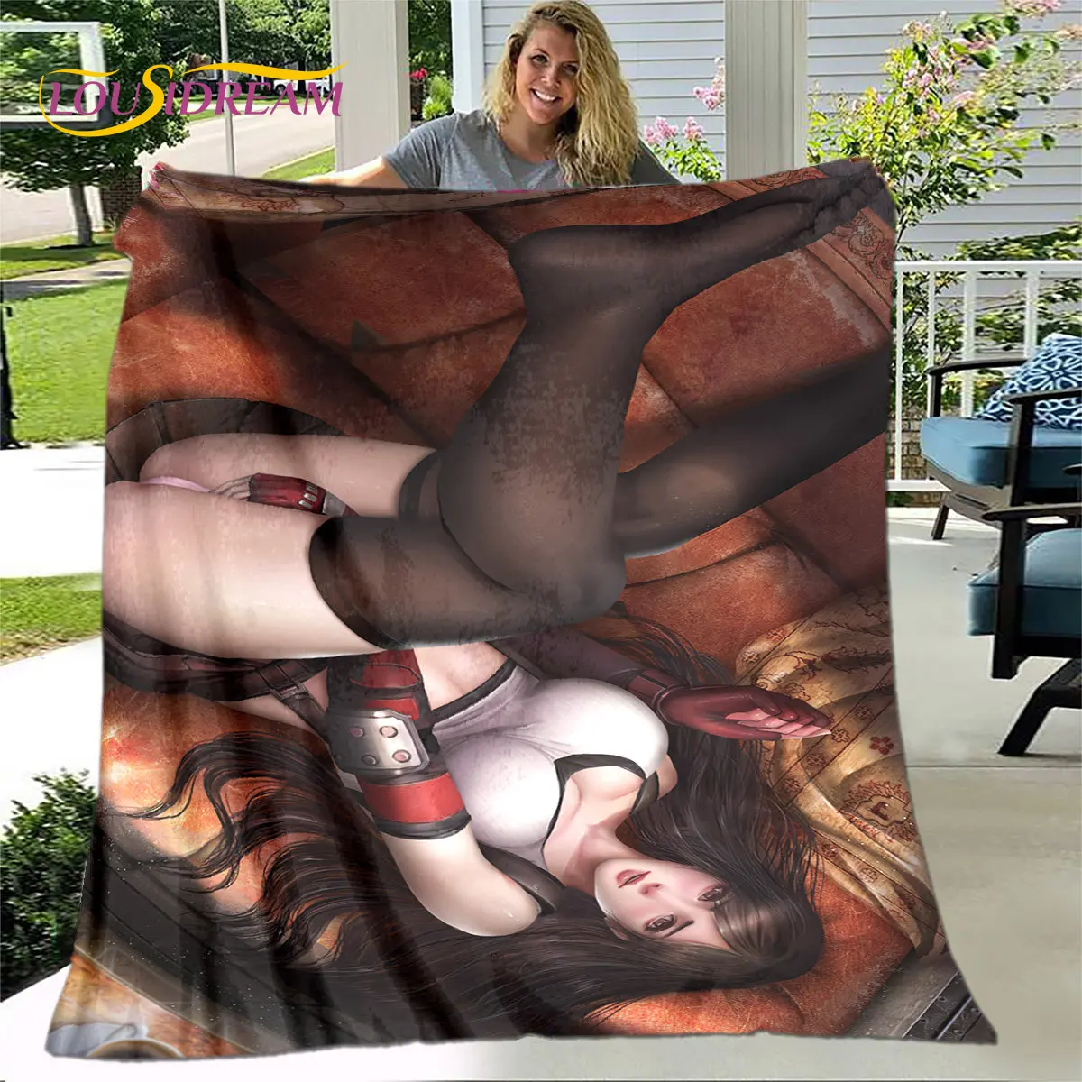 Tifa Aerith кружевное аниме мягкое плюшевое одеяло для сексуальной девушки, фланелевое одеяло, покрывало для гостиной, спальни, кровати, дивана, пикника
Tifa Aerith кружевное аниме мягкое плюшевое одеяло для сексуальной девушки, фланелевое одеяло, покрывало для гостиной, спальни, кровати, дивана, пикника