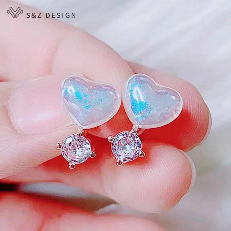 S&Z DESIGN New Fashion Elegant Triangle Heart-shaped Simulated-pearl 585 Rose Gold Dangle Earrings For Women Wedding Jewelry
S&Z DESIGN New Fashion Elegant Triangle Heart-shaped Simulated-pearl 585 Rose Gold Dangle Earrings For Women Wedding Jewelry