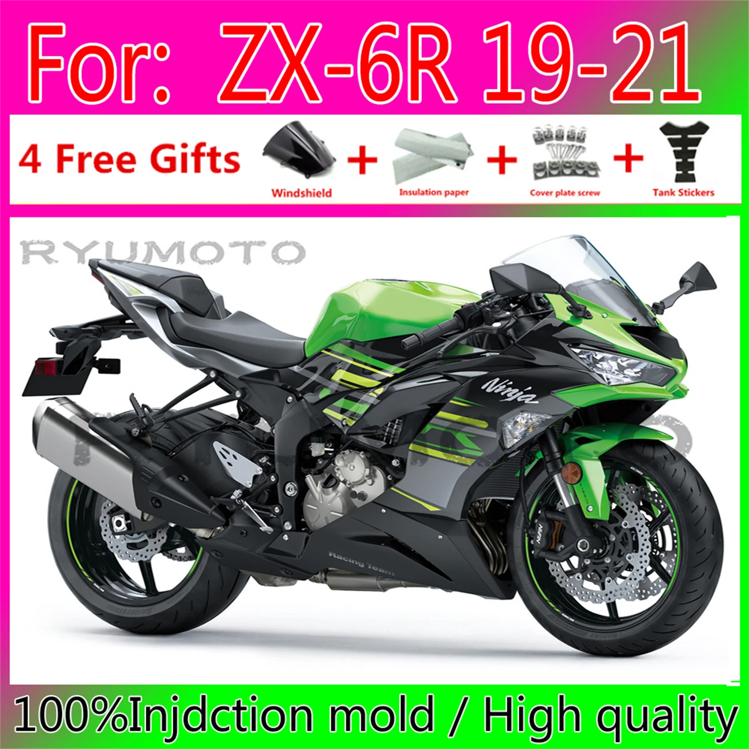 Новый комплект обтекателей для мотоцикла ABS для Kawasaki ZX6R 2019 2021 ZX6R 19 20 21 обтекатель
Новый комплект обтекателей для мотоцикла ABS для Kawasaki ZX6R 2019 2021 ZX6R 19 20 21 обтекатель