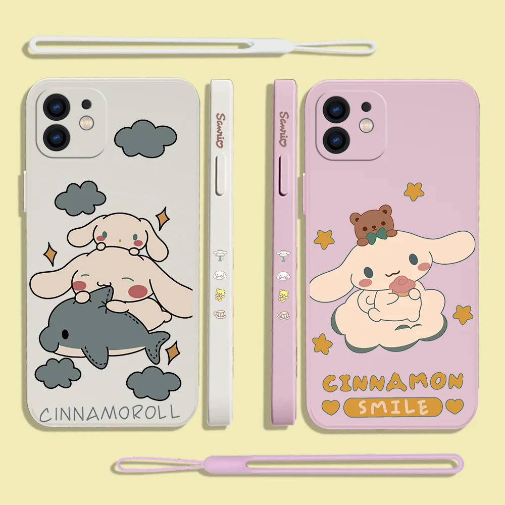 Sanrios Cinnamons Phone Case For iPhone 14 13 12 11 Pro Max Mini X XR XS MAX SE20 8 7 Plus 6 Plus Silicone Cases with Hand Strap 
Sanrios Cinnamons Phone Case For iPhone 14 13 12 11 Pro Max Mini X XR XS MAX SE20 8 7 Plus 6 Plus Silicone Cases with Hand Strap