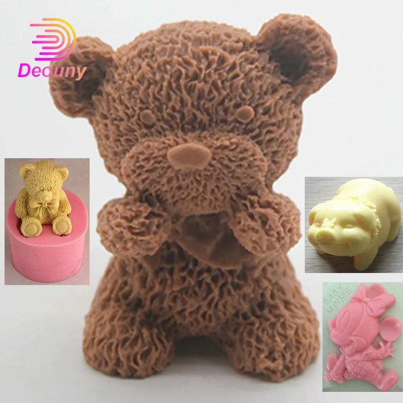 DEOUNY Cute Bear Pig Mouse Soap Silicone Mold 3D Gypsum Resin Scented Candle Chocolate Mould Fondant Cake DIY Decorating Tools
DEOUNY Cute Bear Pig Mouse Soap Silicone Mold 3D Gypsum Resin Scented Candle Chocolate Mould Fondant Cake DIY Decorating Tools