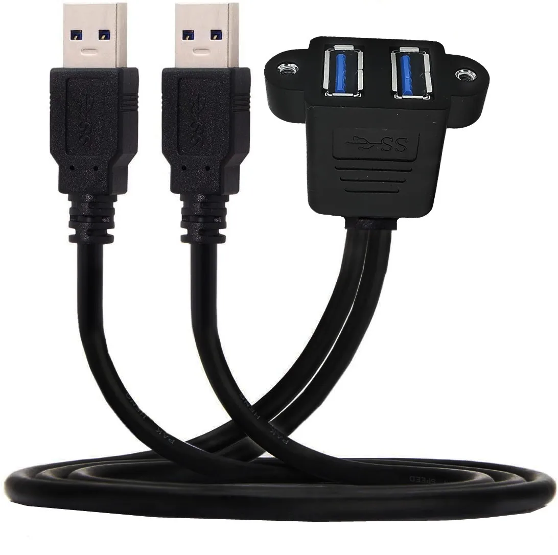 2 Ports Dual USB 3.0 male to female AUX Flush Mount Car Mount Extension Cable For Truck Boat Motorcycle Dashboard Panel
2 Ports Dual USB 3.0 male to female AUX Flush Mount Car Mount Extension Cable For Truck Boat Motorcycle Dashboard Panel