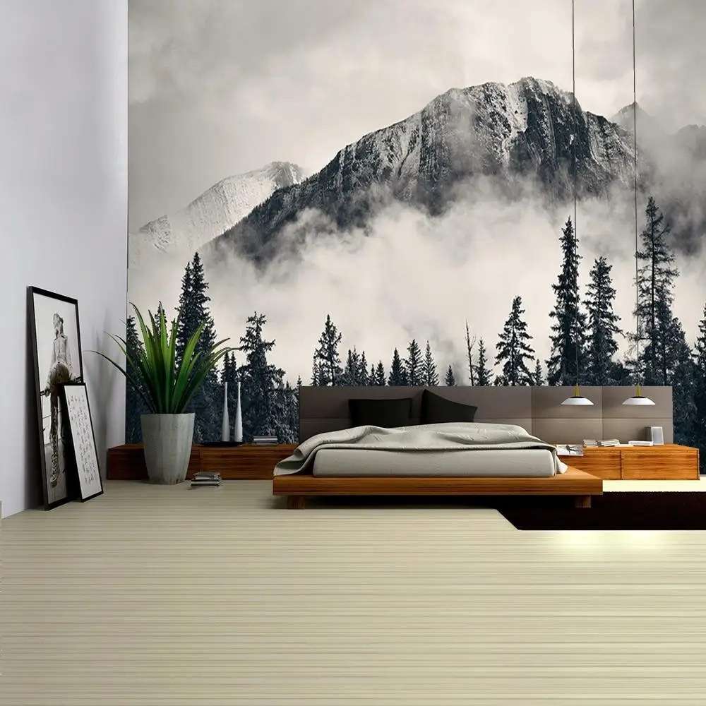 Mountain Psychedelic Tapestry Starry Sky Wall Hanging Stars Stars Leaves Village Dormitory Decorative Blanket
Mountain Psychedelic Tapestry Starry Sky Wall Hanging Stars Stars Leaves Village Dormitory Decorative Blanket