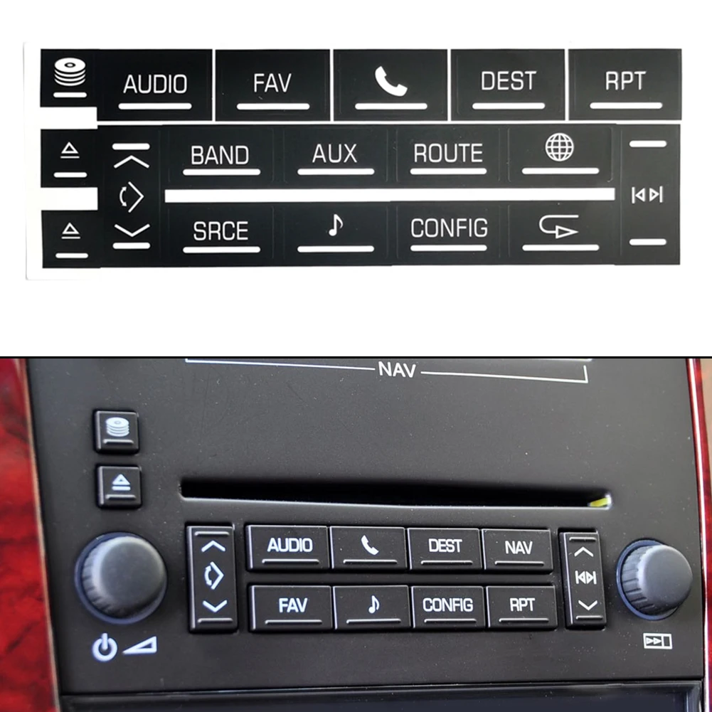 1x Black Stereo Radio Button Repair Decals Sticker Fits For Escalade ESV 2007-2014 High Grade Vinyl Auto Interior Mouldings
1x Black Stereo Radio Button Repair Decals Sticker Fits For Escalade ESV 2007-2014 High Grade Vinyl Auto Interior Mouldings