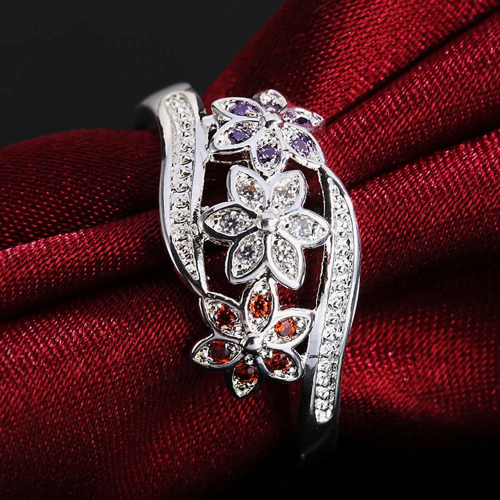 925 Sterling Silver Rings For Women Zircon Flower Wedding Engagement Ring Fashion Jewelry Gift Female Accessory Size 7 8 9
925 Sterling Silver Rings For Women Zircon Flower Wedding Engagement Ring Fashion Jewelry Gift Female Accessory Size 7 8 9