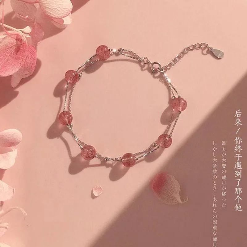 Exquisite Pink Strawberry Crystal Bracelet For Women Luxury Charm Lucky Crystal Versatile Jewelry For Friends 2022 New Trend
Exquisite Pink Strawberry Crystal Bracelet For Women Luxury Charm Lucky Crystal Versatile Jewelry For Friends 2022 New Trend