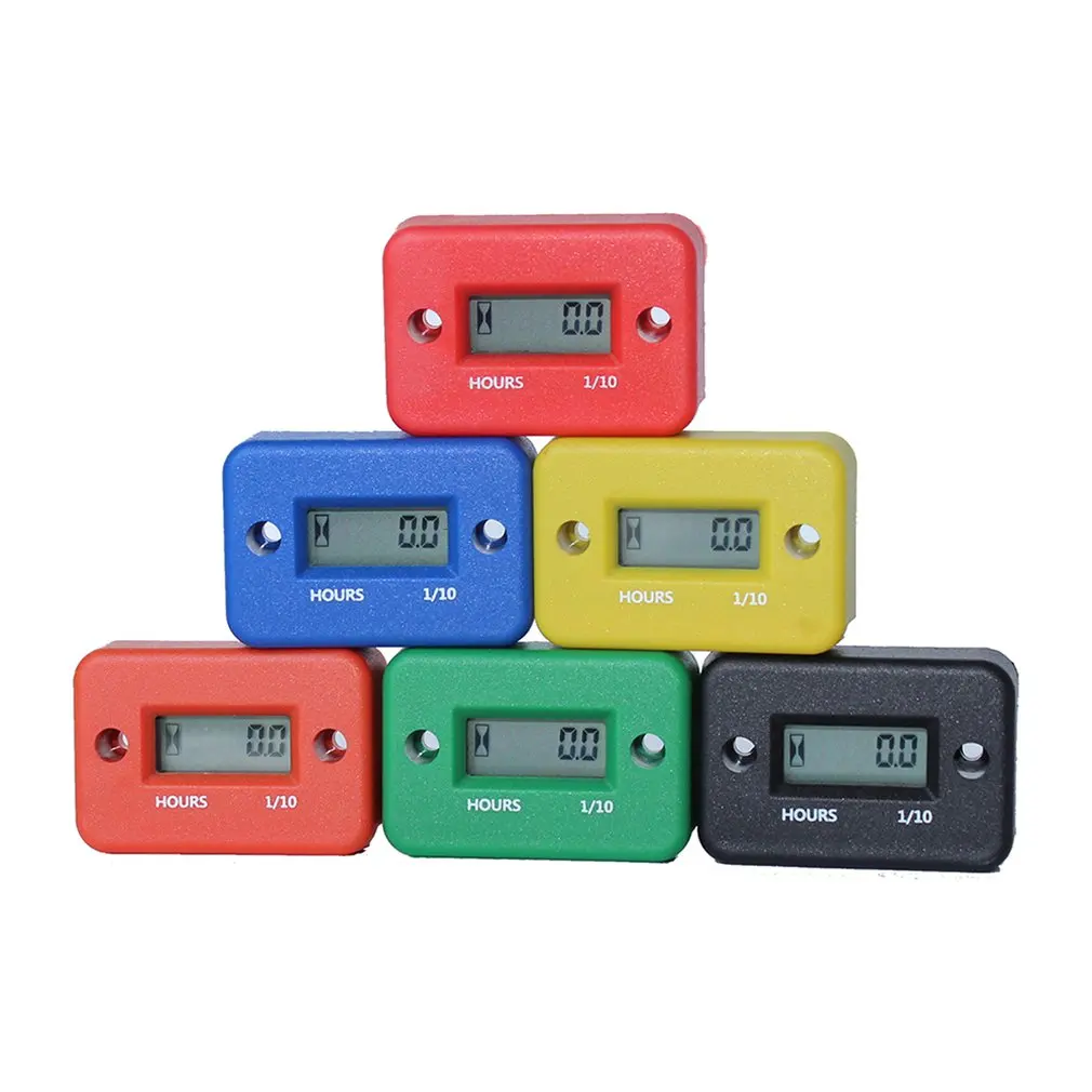 

Motorcycle Hour Meter With Battery Timer LCD Digital Display RPM Car Jet Ski Boat Meter Counter Tachometer Gauge Engine Tools