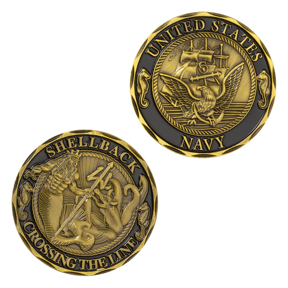 Сувенирная Коллекционная Подарочная монета Shellback, пересекающая линию, памятная монета в стиле милитари, монета ВМС США
Сувенирная Коллекционная Подарочная монета Shellback, пересекающая линию, памятная монета в стиле милитари, монета ВМС США