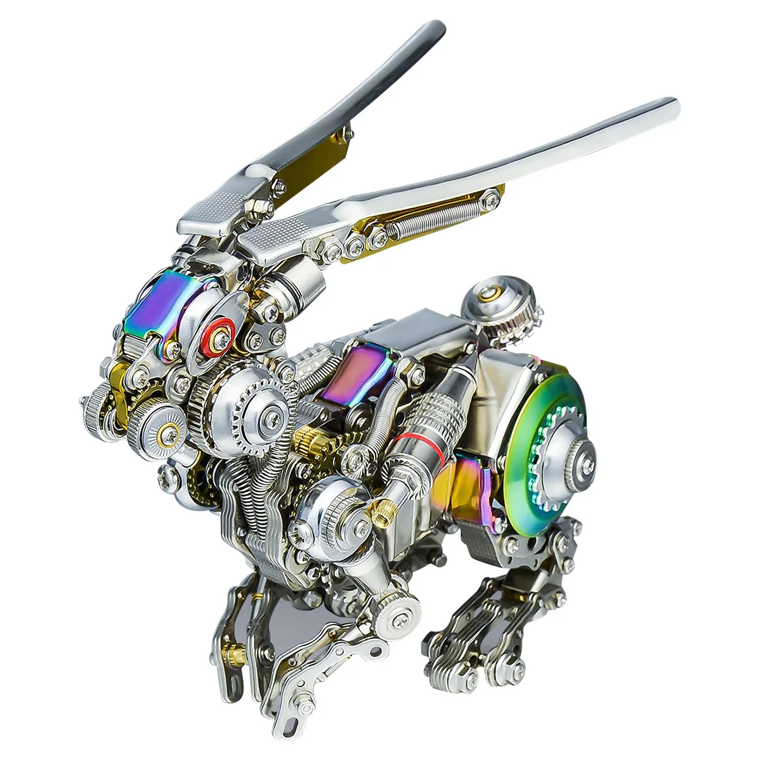 

DIY Assembly 3D Metal Punk Mechanical Rabbit Model Puzzle Set (500PCS/Multicolored / Primary Color )