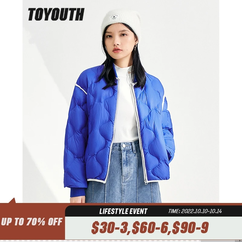 Toyouth Women Down Jacket 2022 Winter Baseball Collar 90% White Duck Down Warm Windproof Coat Multicolor Casual Chic Outwear
Toyouth Women Down Jacket 2022 Winter Baseball Collar 90% White Duck Down Warm Windproof Coat Multicolor Casual Chic Outwear