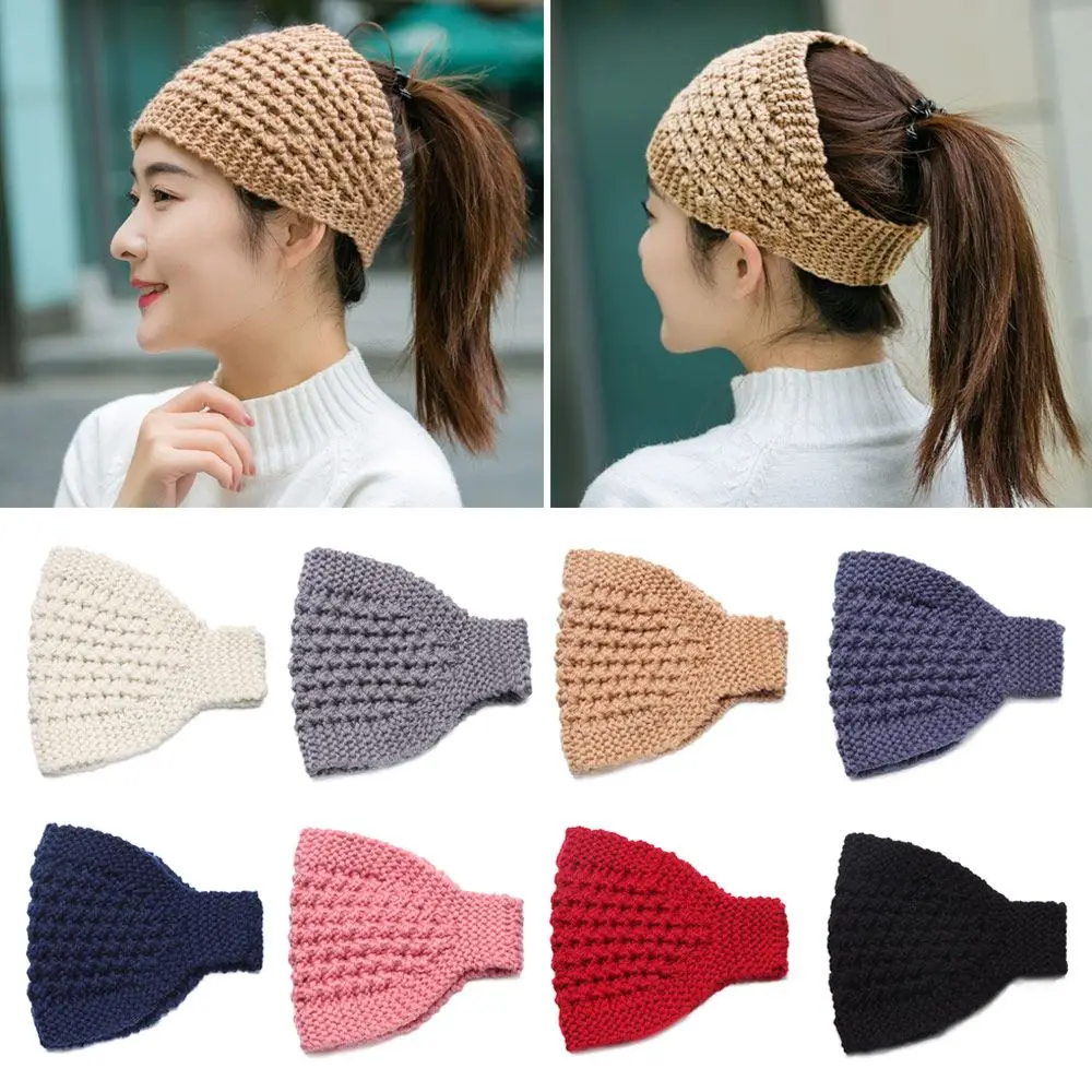 

Warm Soft Stretch Pineapple Crochet Headwear Winter Headbands Warmers Hat Head Wraps Knitted Turban