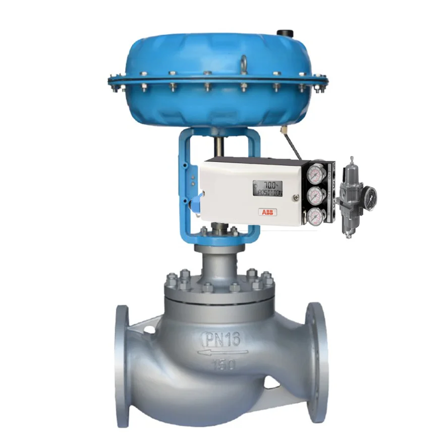 

ABB TZIDC serie digital valve positioner with chinese brand pressure control valve and Masonelian 78-80s filter regulator