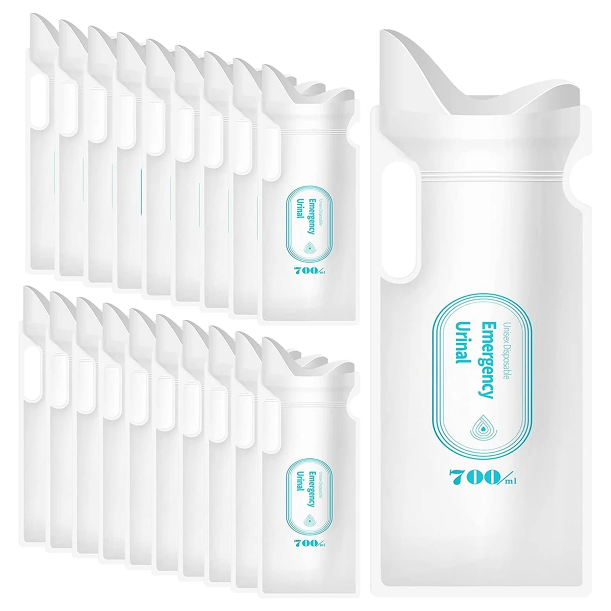 20PCS Disposable Urine Bags, 700ML Urine Bags for Travel Camping Emergency and Traffic Jam, Pee Bags with for Man, Women
20PCS Disposable Urine Bags, 700ML Urine Bags for Travel Camping Emergency and Traffic Jam, Pee Bags with for Man, Women