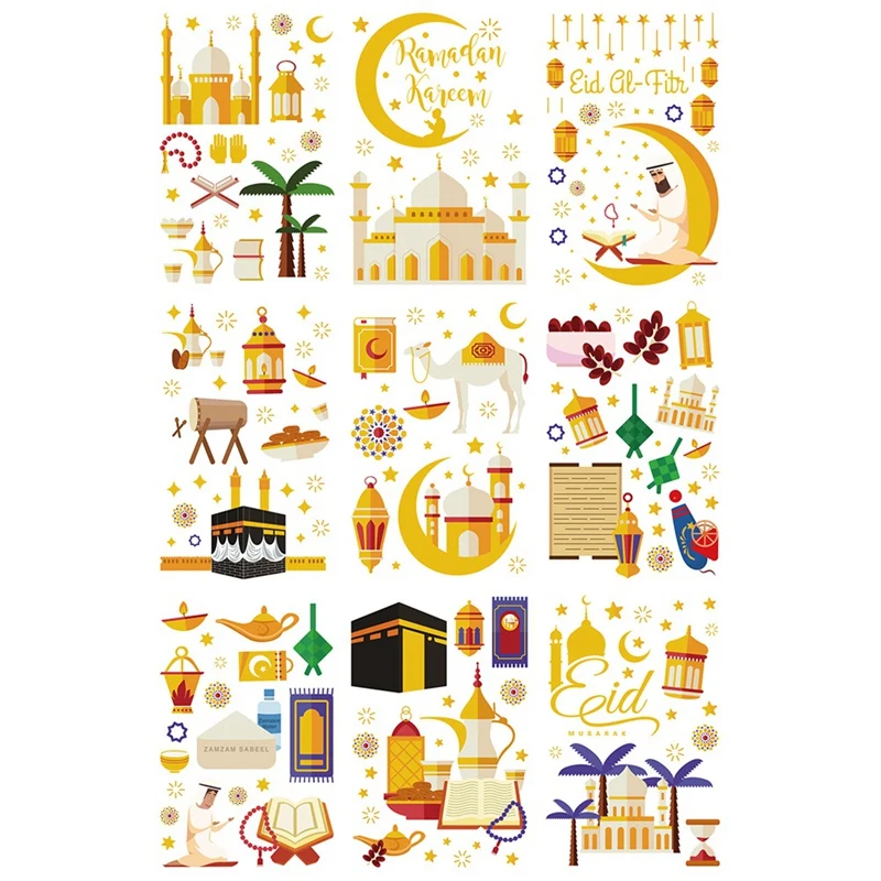 9Pcs Ramadan Window Stickers Eid Mubarak Decoration Moon Pattern Ramadan Kareem Islamic Wall Sticker Muslim Holiday
9Pcs Ramadan Window Stickers Eid Mubarak Decoration Moon Pattern Ramadan Kareem Islamic Wall Sticker Muslim Holiday