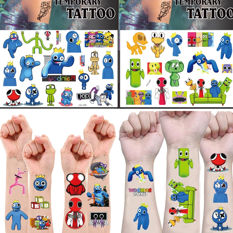 Rainbow Friends Tattoo Sticker Children Toy Temporary Tattoo Waterproof Birthday Party Anime Sticker Cool Decor Gifts Cosplay
Rainbow Friends Tattoo Sticker Children Toy Temporary Tattoo Waterproof Birthday Party Anime Sticker Cool Decor Gifts Cosplay