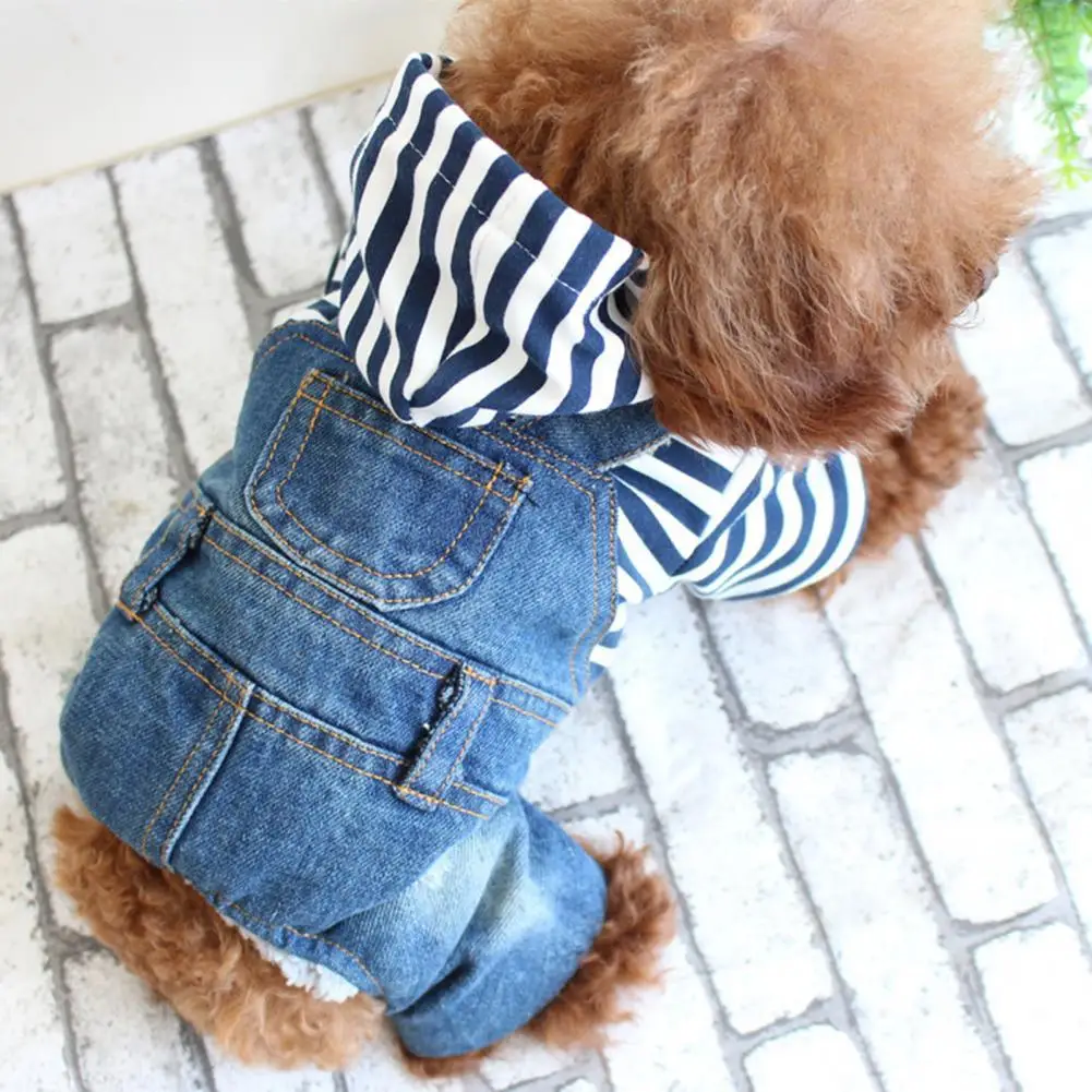 Pet Supplies for Spring Warm Windproof Clothes Puppy Denim Clothes Four-legged Conjoined for Dog Hoodie Sweater Sweatshirt for S
Pet Supplies for Spring Warm Windproof Clothes Puppy Denim Clothes Four-legged Conjoined for Dog Hoodie Sweater Sweatshirt for S