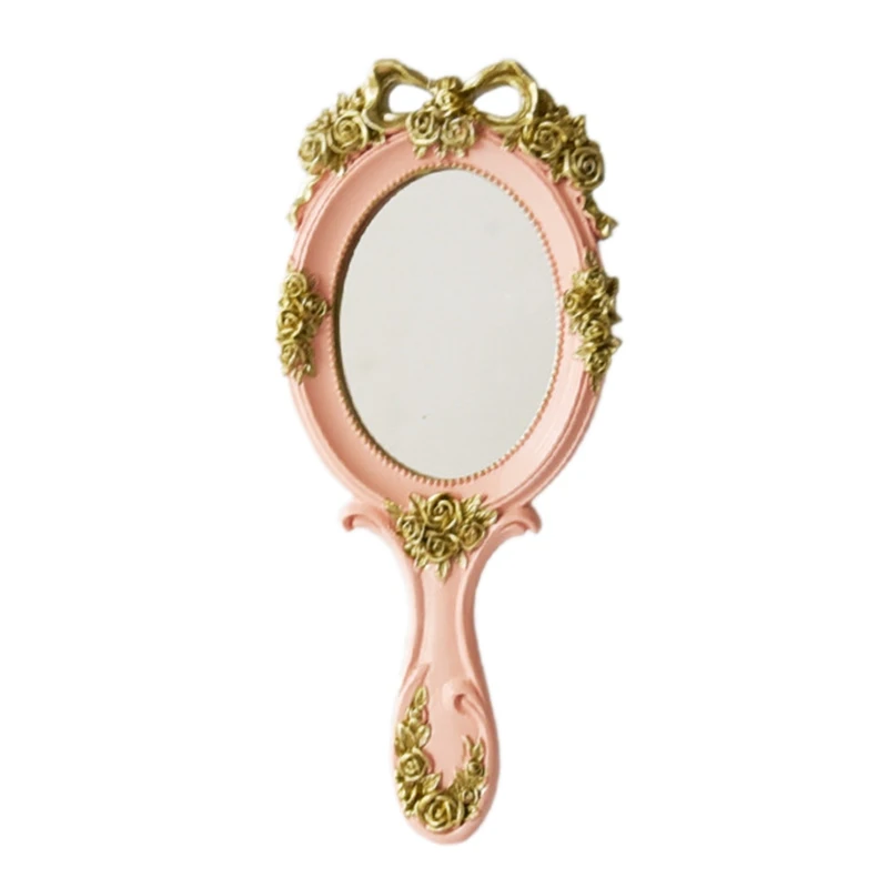 Cute Vintage Hand Mirrors Makeup Vanity Mirror Handheld Cosmetic Mirror with Handle for Gifts Pink 
Cute Vintage Hand Mirrors Makeup Vanity Mirror Handheld Cosmetic Mirror with Handle for Gifts Pink