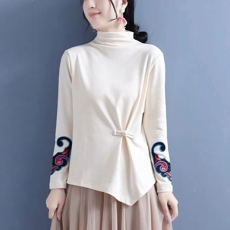 Autumn Winter Fashion Woman Casual Pullover Women's Long Sleeve Warm Velvet Loose Tees Sweater Soft Chinese Style Flower
Autumn Winter Fashion Woman Casual Pullover Women's Long Sleeve Warm Velvet Loose Tees Sweater Soft Chinese Style Flower