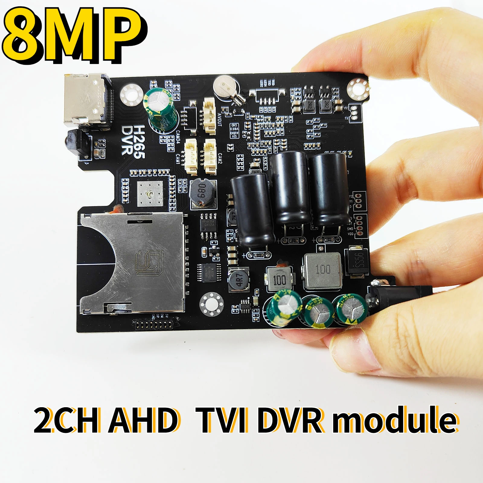 

New update 2ch Mini Mobile DVR Board Real-time HD 1080P 2 Channel AHD DVR PCB Board 8MP AHD TVI CVBS Security Digital Recorder