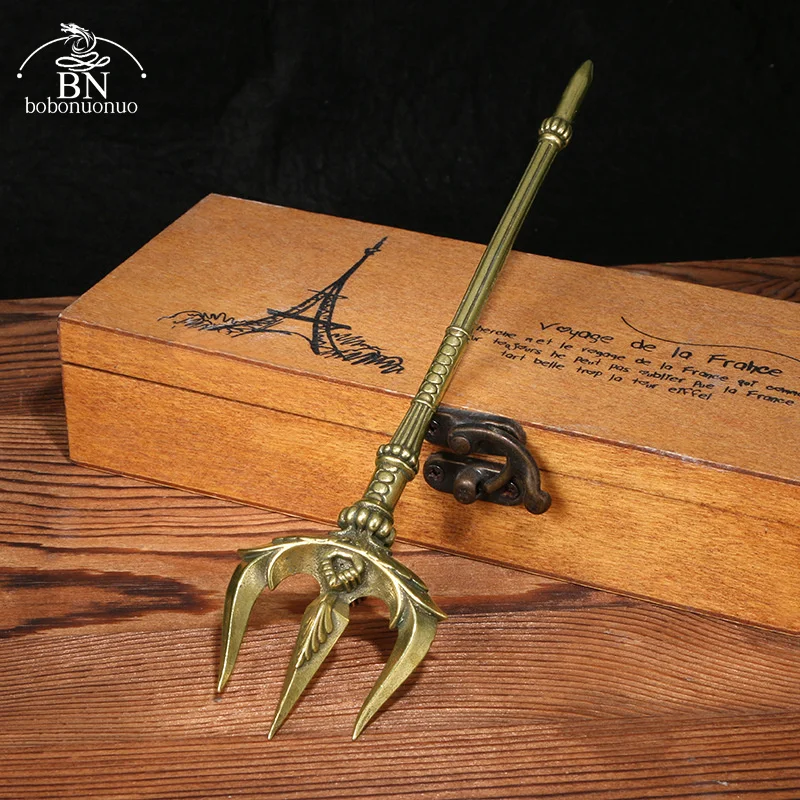 Copper Trident Tea Knife Desk Ornaments Vintage Brass Miniatures Figurines DecorationsGreek mythology Poseidon weapon Accessorie
Copper Trident Tea Knife Desk Ornaments Vintage Brass Miniatures Figurines DecorationsGreek mythology Poseidon weapon Accessorie