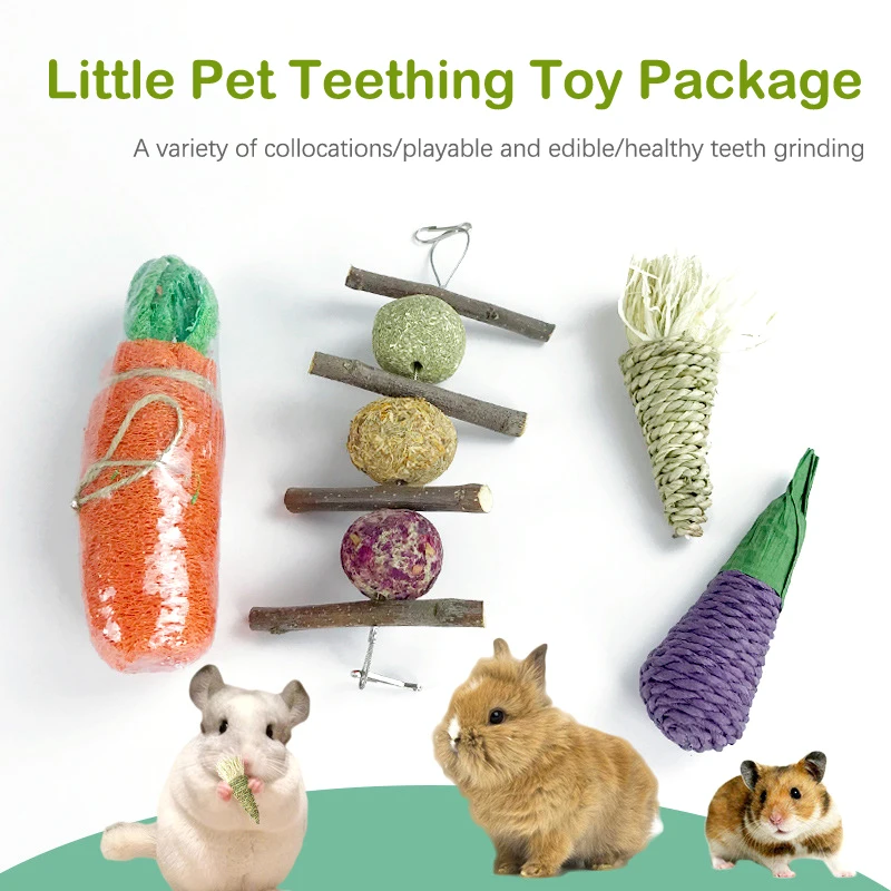 1set 4 Model of Chew Toys Bundle For Rabbit Bunny Hamster Guinea Tooth Cleaning Molar Grinding Toys Pet Accessories
1set 4 Model of Chew Toys Bundle For Rabbit Bunny Hamster Guinea Tooth Cleaning Molar Grinding Toys Pet Accessories