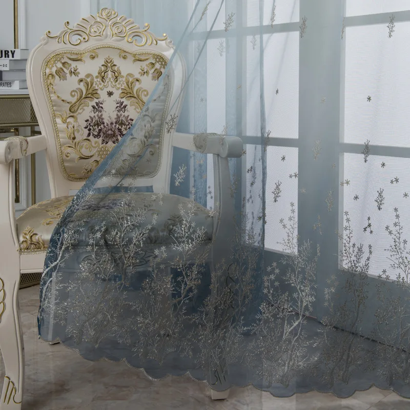 2022 Gray Gradient Embroidered Tulle Curtains for Living Room Bedroom Window Drapes Sheer for Girl Room Transparent Net Curtain
2022 Gray Gradient Embroidered Tulle Curtains for Living Room Bedroom Window Drapes Sheer for Girl Room Transparent Net Curtain