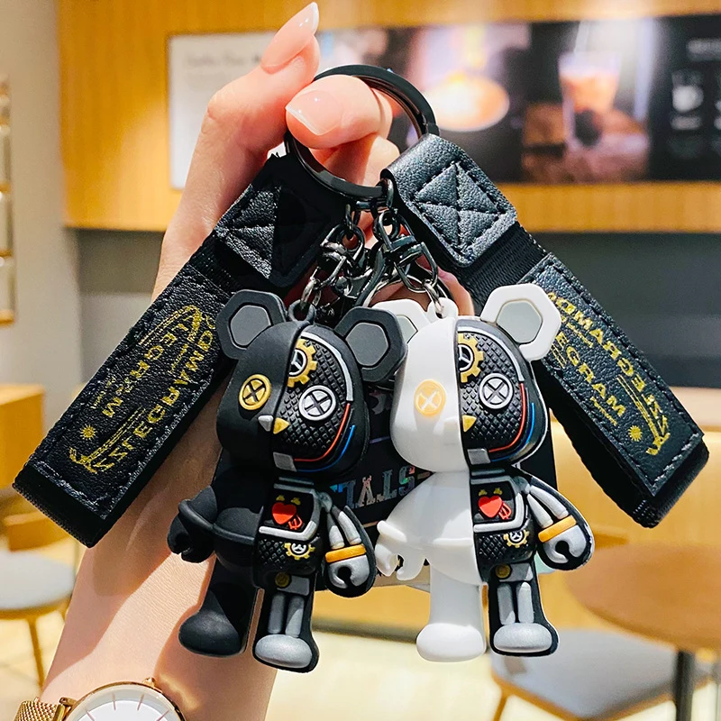 Cartoon Funny Half Skull Body robot Mechanical Bear Keychain Fashion Punk Animal Keyring Car Bag Pendant Key Chains Couple Gift
Cartoon Funny Half Skull Body robot Mechanical Bear Keychain Fashion Punk Animal Keyring Car Bag Pendant Key Chains Couple Gift