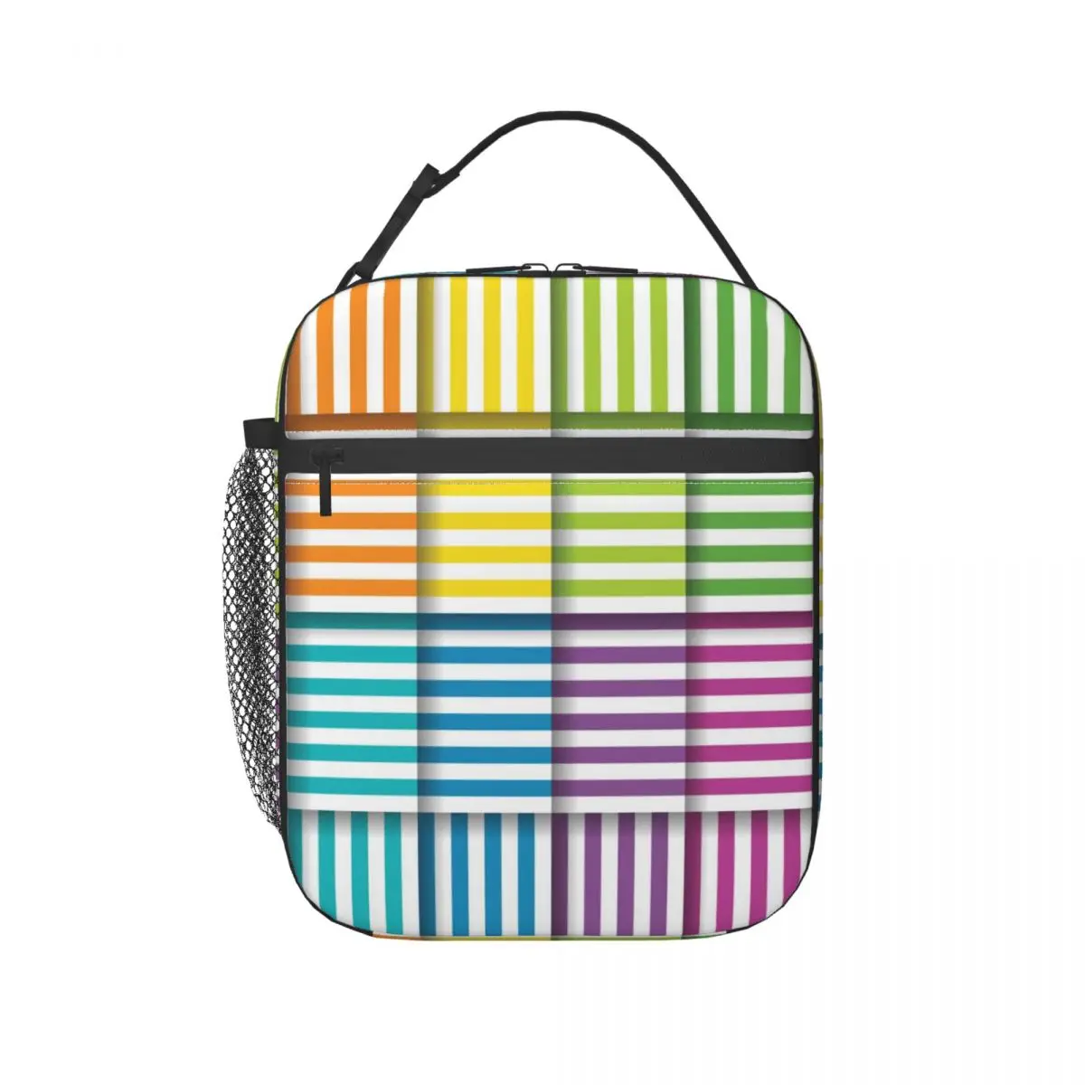 Lunch Bag Thermal Insulated Tote Pouch Kids School Bento Portable Dinner Container Picnic Food Storage Bright Striped Vectors 
Lunch Bag Thermal Insulated Tote Pouch Kids School Bento Portable Dinner Container Picnic Food Storage Bright Striped Vectors