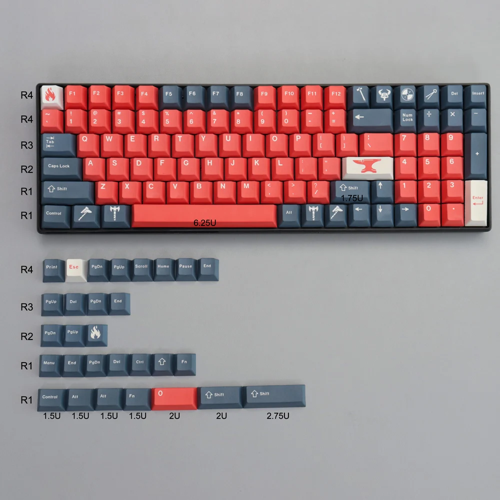 129 Key Reforged Keycaps PBT Five-side Sublimation Cherry Profile for Cherry MX Mechanical Keyboard Layouts
129 Key Reforged Keycaps PBT Five-side Sublimation Cherry Profile for Cherry MX Mechanical Keyboard Layouts