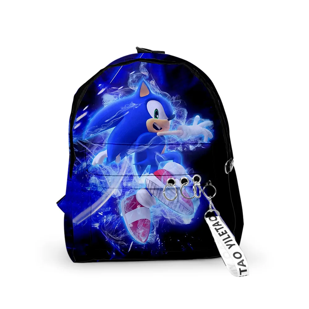 

Sonic The Hedgehog Printed Casual Cartoon Backpack Student School Bag Large Capacity Zipper Outdoor Sports Travel Carrying Bag
